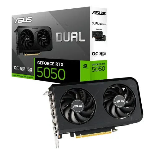 Placa de Vídeo Asus PRIME RTX 5050 OC 8G NVIDIA GeForce, 8GB, GDDR6, 128-bit, OpenGL 4.6, DLSS 4, Ray Tracing - 90YV0N70-M0NA00