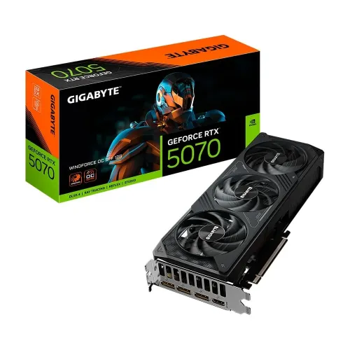 Placa de Vídeo Gigabyte GeForce RTX 5070 Windforce SFF 12GB GDDR7 192 Bit - GV-N5070WF3-12GD